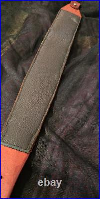 Amish made in Maine Leather Rifle Sling with Handle and Extra Storage