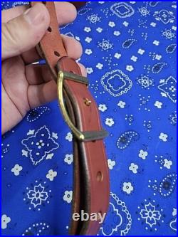 Andy Langlois Maker USA Custom Leather Rifle Sling With Swivels
