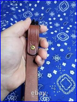 Andy Langlois Maker USA Custom Leather Rifle Sling With Swivels