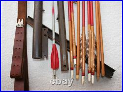 Antique Gun Barrels, Sling, Forearm & Arrows