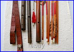 Antique Gun Barrels, Sling, Forearm & Arrows