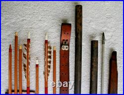 Antique Gun Barrels, Sling, Forearm & Arrows
