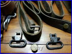 Antique Leather Rifle Straps Slings Adjustable Military Collectibles Lot
