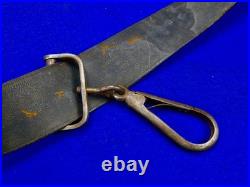 Antique US Civil War Carbine Rifle Leather Sling with Hook