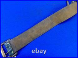 Antique US Civil War Carbine Rifle Leather Sling with Hook