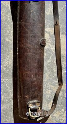 Antique WW1 26 Leather Rifle Scabbard Boot Carrier Gun Carrying Case World War