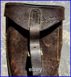 Antique WW1 26 Leather Rifle Scabbard Boot Carrier Gun Carrying Case World War