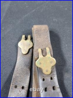 Authentic M1907 Pattern World War I Brown Leather Rifle Sling Unmarked