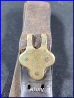 Authentic M1907 Pattern World War I Brown Leather Rifle Sling Unmarked