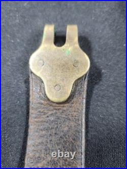 Authentic M1907 Pattern World War I Brown Leather Rifle Sling Unmarked