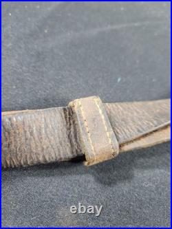 Authentic M1907 Pattern World War I Brown Leather Rifle Sling Unmarked