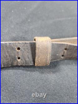 Authentic M1907 Pattern World War I Brown Leather Rifle Sling Unmarked