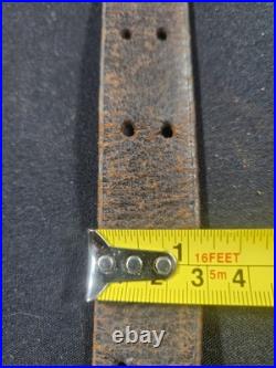 Authentic M1907 Pattern World War I Brown Leather Rifle Sling Unmarked