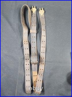 Authentic M1907 Pattern World War I Brown Leather Rifle Sling Unmarked