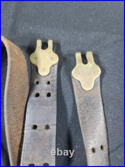 Authentic M1907 Pattern World War I Brown Leather Rifle Sling Unmarked