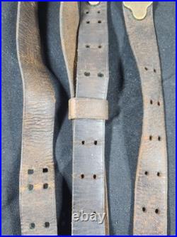 Authentic M1907 Pattern World War I Brown Leather Rifle Sling Unmarked
