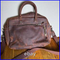 Authentic Vtg Heavy Leather NRA Expedition Gear Range Safari Bag 16x11x4 Unused