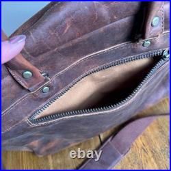 Authentic Vtg Heavy Leather NRA Expedition Gear Range Safari Bag 16x11x4 Unused