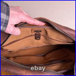 Authentic Vtg Heavy Leather NRA Expedition Gear Range Safari Bag 16x11x4 Unused