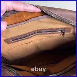Authentic Vtg Heavy Leather NRA Expedition Gear Range Safari Bag 16x11x4 Unused