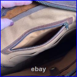 Authentic Vtg Heavy Leather NRA Expedition Gear Range Safari Bag 16x11x4 Unused