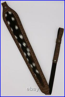 Axis Deer Hide and Cape Buffalo Leather Rifle Sling Made in Texas