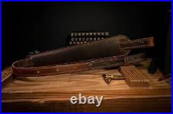 BF500 Adjustable Leather Rifle Sling Durable and Stylish Gun Carrying Solution