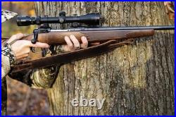 BF500 Buffalo Leather Padded Rifle Gun Sling, Crazy Horse/Brown Stitched, Bla