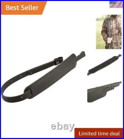 BF500 Buffalo Leather Rifle Sling Adjustable, Padded, Amish Handmade Comfort