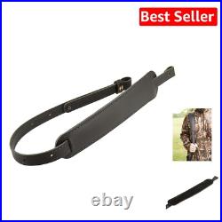 BF500 Leather Rifle Sling Padded, Non-Slip, 32-42 Adjustable Length