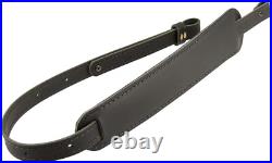BF500 Leather Rifle Sling Padded, Non-Slip, 32-42 Adjustable Length