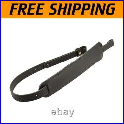 BF500 Premium Buffalo Leather Padded Rifle Sling Handmade in USA Black/Brown