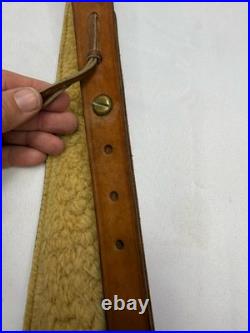 BIANCHI COBRA #70 TOOLED SHEEP BACKED LEATHER RIFLE SLING COBRA vintage
