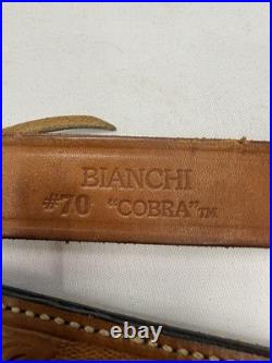 BIANCHI COBRA #70 TOOLED SHEEP BACKED LEATHER RIFLE SLING COBRA vintage