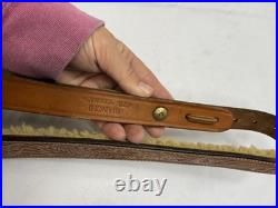 BIANCHI COBRA #70 TOOLED SHEEP BACKED LEATHER RIFLE SLING COBRA vintage