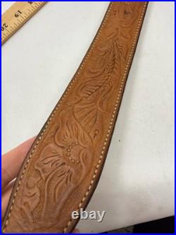 BIANCHI COBRA #70 TOOLED SHEEP BACKED LEATHER RIFLE SLING COBRA vintage