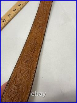 BIANCHI COBRA #70 TOOLED SHEEP BACKED LEATHER RIFLE SLING COBRA vintage