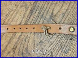 BIANCHI COBRA #70 TOOLED SHEEP BACKED LEATHER RIFLE SLING Vintage with SWIVELS