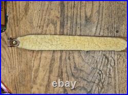 BIANCHI COBRA #70 TOOLED SHEEP BACKED LEATHER RIFLE SLING Vintage with SWIVELS