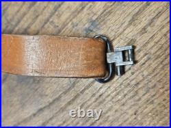 BIANCHI COBRA #70 TOOLED SHEEP BACKED LEATHER RIFLE SLING Vintage with SWIVELS