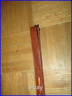 BIANCHI COBRA TOOLED SHEEP BACKED LEATHER RIFLE SLING WithSWIVELS Vintage