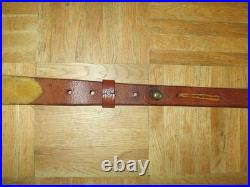 BIANCHI COBRA TOOLED SHEEP BACKED LEATHER RIFLE SLING WithSWIVELS Vintage
