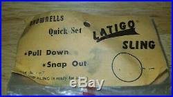 BROWNELLS QUICK-SET LATIGO LEATHER RIFLE SLING Brown 1 inch NEW OLD STOCK