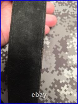 BROWNING TOOLED WEAVE STITCHED SUEDE BACKED LEATHER RIFLE SLING With SWIVELS