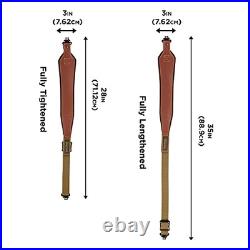 BakTrak Brown Leather Gun Sling with Grip Panel and Quick Adjusting Swivels