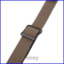 BakTrak Brown Leather Gun Sling with Grip Panel and Quick Adjusting Swivels