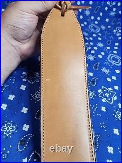 Bianchi #72 Cobra Grande White Stitched Sheep Backed Leather Thumb Rifle Sling