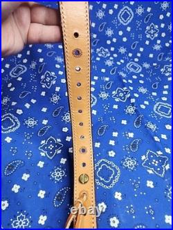 Bianchi #72 Cobra Grande White Stitched Sheep Backed Leather Thumb Rifle Sling