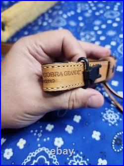 Bianchi #72 Cobra Grande White Stitched Sheep Backed Leather Thumb Rifle Sling