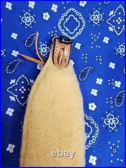 Bianchi #72 Cobra Grande White Stitched Sheep Backed Leather Thumb Rifle Sling